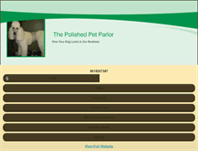 Tablet Screenshot of polishedpetparlor.com